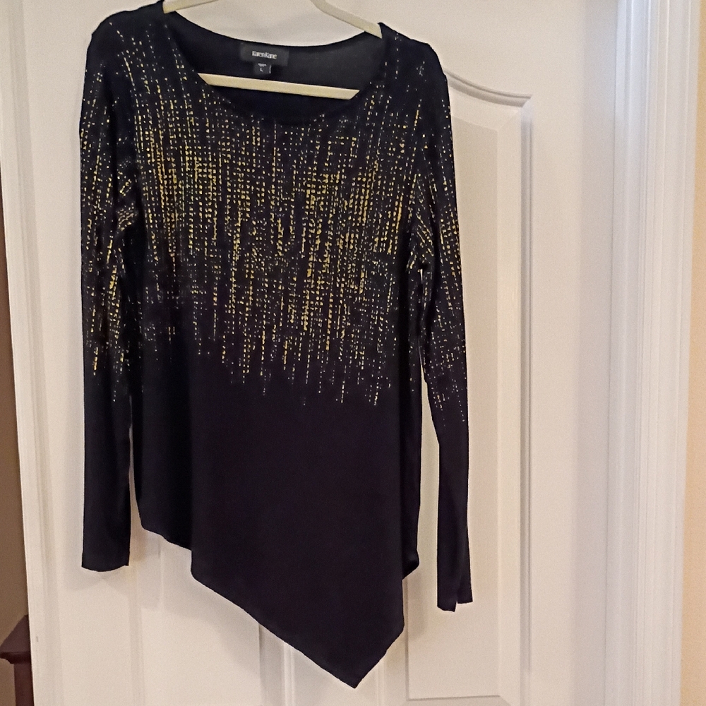 Karen Kane Asymmetric Top With Super Cool Fabric